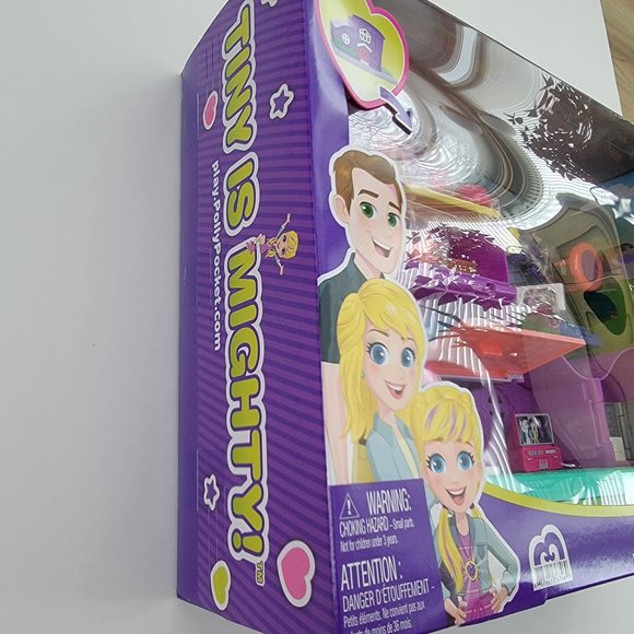 Polly Pocket Doll House, Pollyville Pocket House with 2 Dolls + Accessories, new - Picture 6 of 9